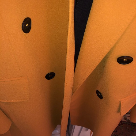 NWOT Zara Emrata Wedding Mustard Yellow Blazer - Picture 2 of 3